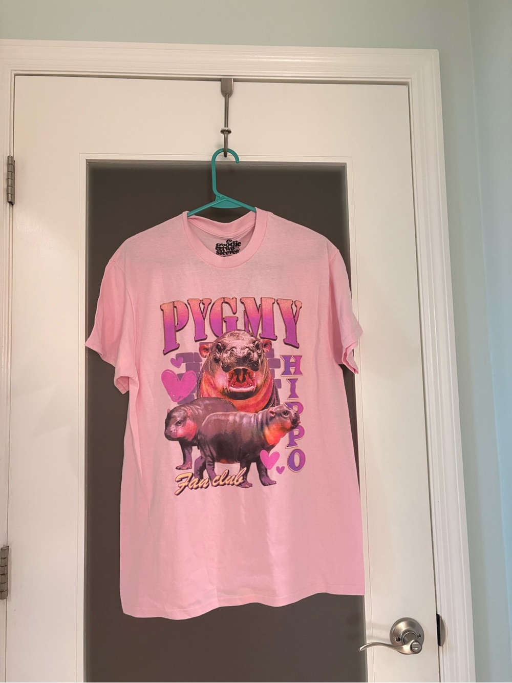 Pygmy Hippo Graphic Tee - Pink